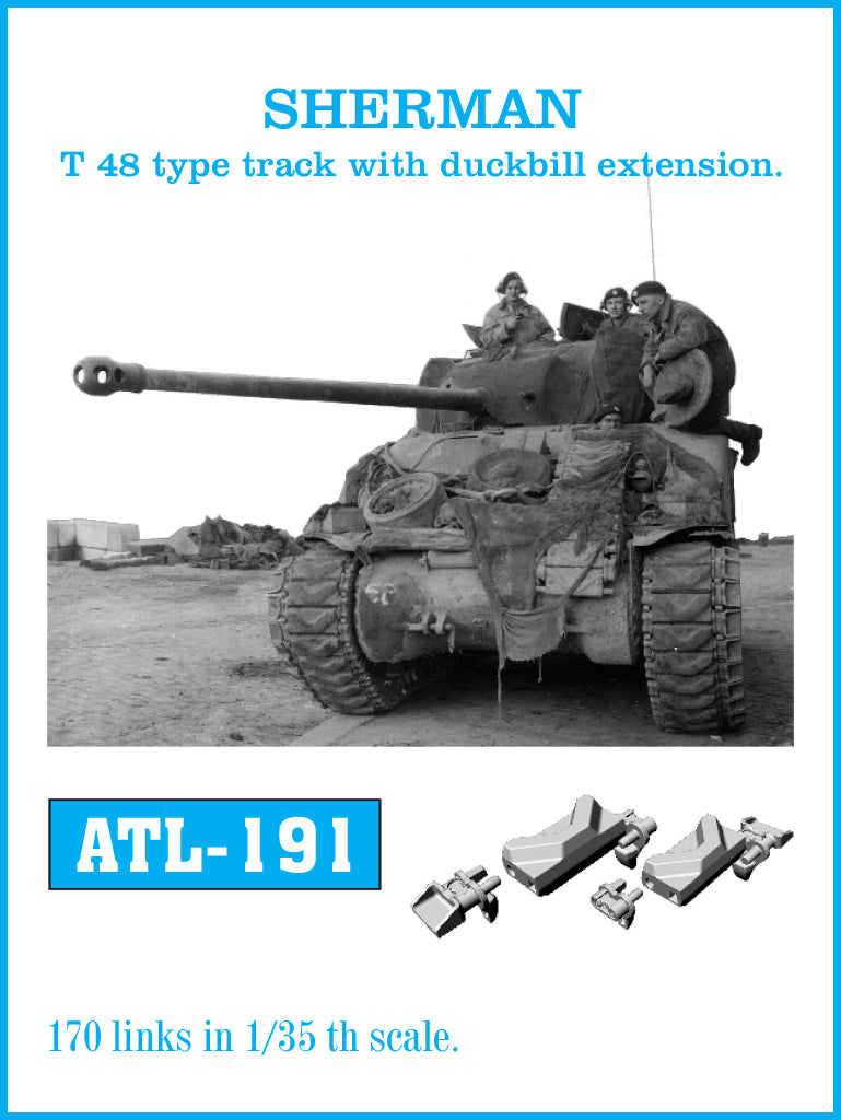Friulmodel ATL-191 1/35 SHERMAN T-48 type track with duckbill extension