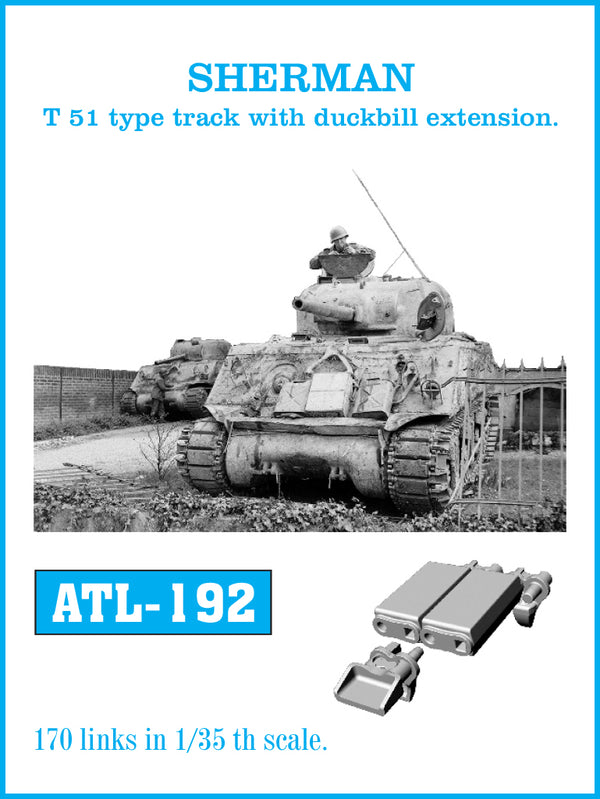 Friulmodel ATL-192 1/35 SHERMAN T-51 type track with duckbill extension