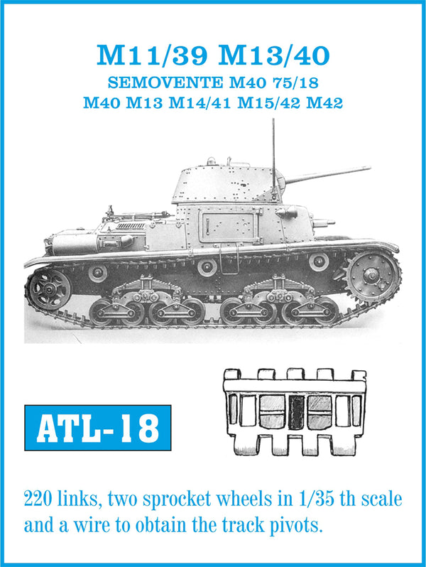 Friulmodel ATL-018 1/35 M11/39 M13/40 SEMOVENTE M40 75/18 M40 M13 M14/41 M15/42 M42