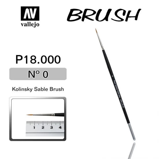 Vallejo P18-000 Kolinsky Sable Paint Brush No.0