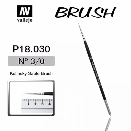 Vallejo P18-030 Kolinsky Sable Paint Brush No.3/0