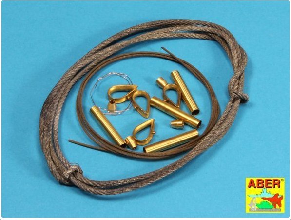 ABER 16030 1/16 German Tow Cables & track cable with brackets used on Tiger I, King Tiger & Panther