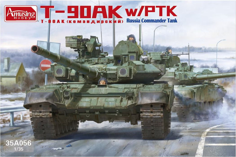 Amusing Hobby 35A056 1/35 T-90AK w/PTK Russia Commander Tank