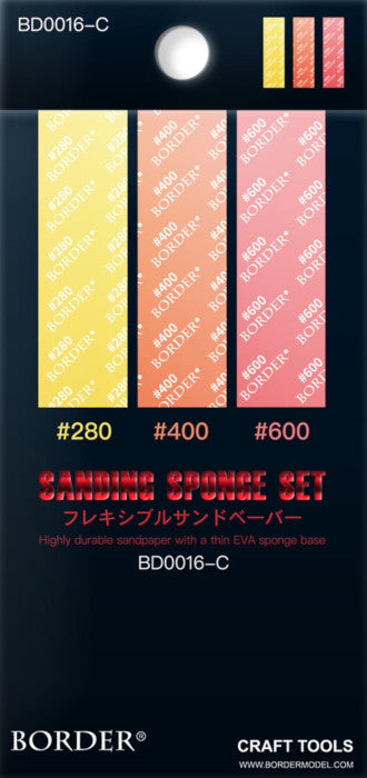 Border Model BD0016-C Sanding Sponge Set (280# 400# 600#)