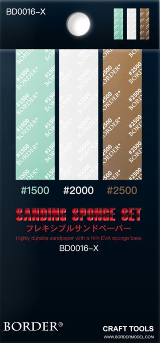 Border Model BD0016-X Sanding Sponge Set (1500# 2000# 2500#)