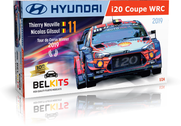 Belkits 014 1/24 Hyundai i20 Coupe WRC Tour de Corse 2019