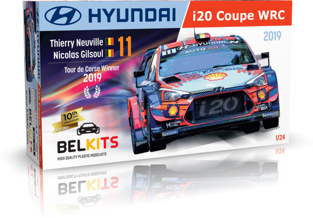 Belkits 014 1/24 Hyundai i20 Coupe WRC Tour de Corse 2019