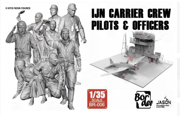 Border Models BR 006 1/35 IJN Carrier Crew Pilots & Officers Resin Figures set (8 figures) for Akagi