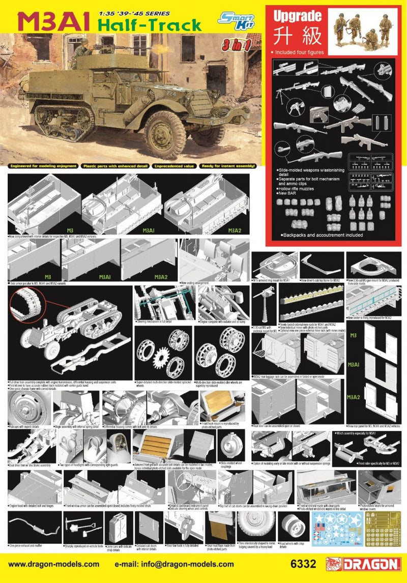 Dragon 6332 1/35 M3A1 U.S. Half-Track