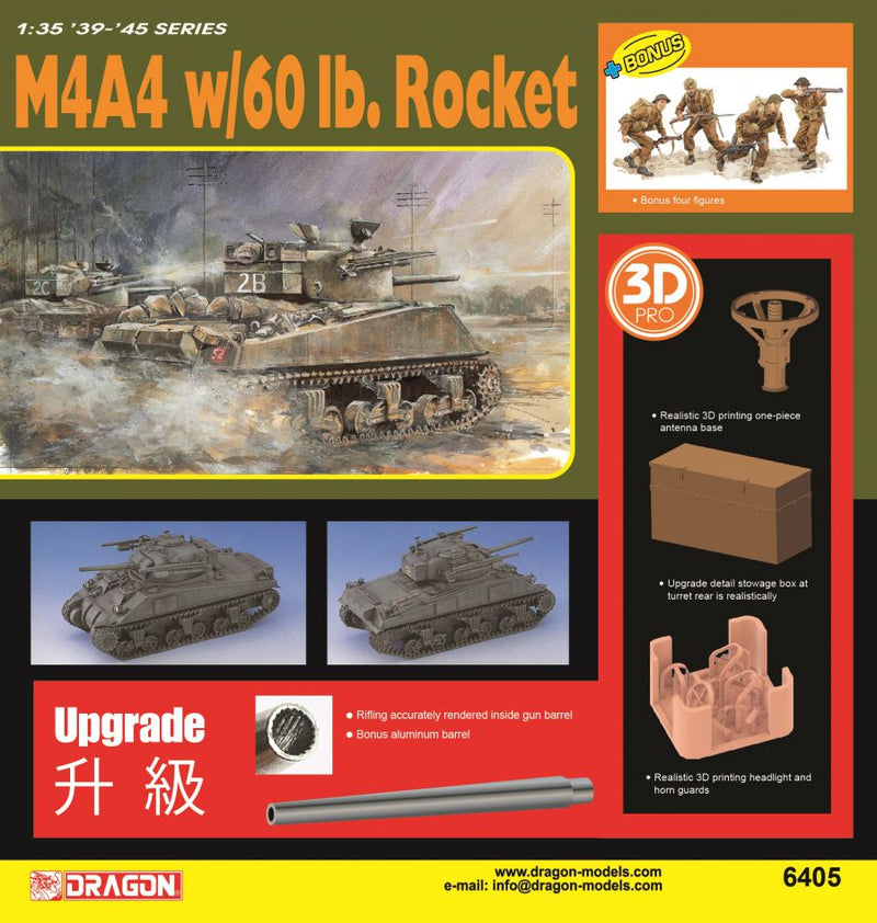 Dragon 6405 1/35 M4A4 W/60LB Rockets and bonus figures