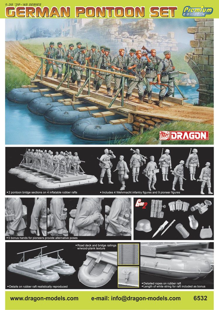 Dragon 6532 1/35 WW.II German Pontoon Set Plastic Model Kit