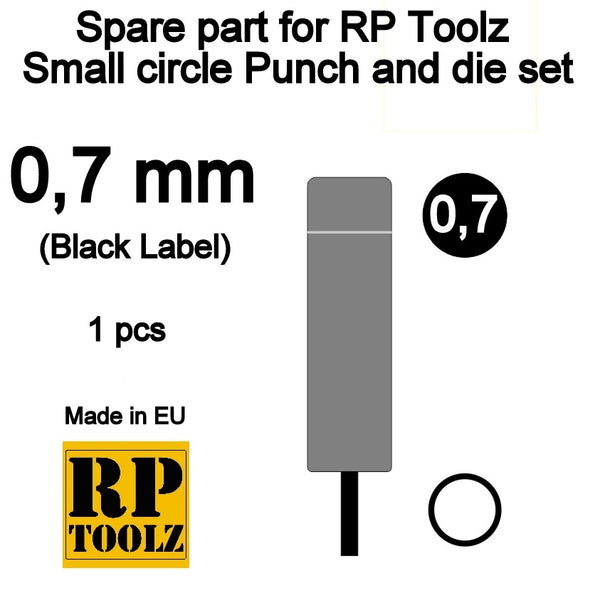 RP Toolz RP-PD-SP07  Punch and die set  circle - Replacement part 0.7mm