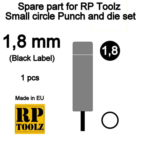 RP Toolz RP-PD-SP18 Punch and die set  circle - Replacement part 1.8mm