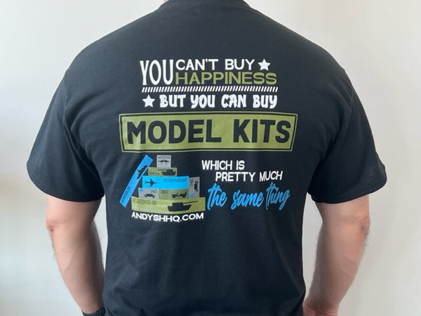 Official Andy's Hobby Headquarters "You can't Buy Happiness but you can buy Models" T-Shirt - Black