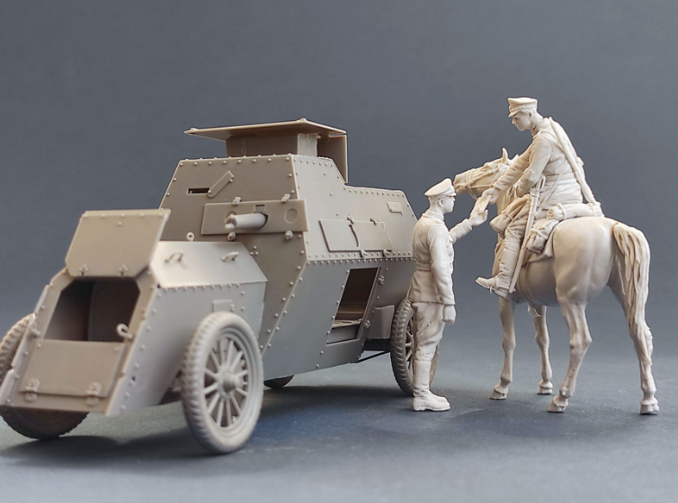 Copper State Models F35032 1/35 Imperial Russian Automobile MG platoon Orderly officer passing an order