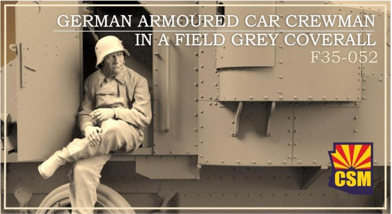 Copper State Models F35052 1/35 German Armored Car Crewman in Field Grey Coverall