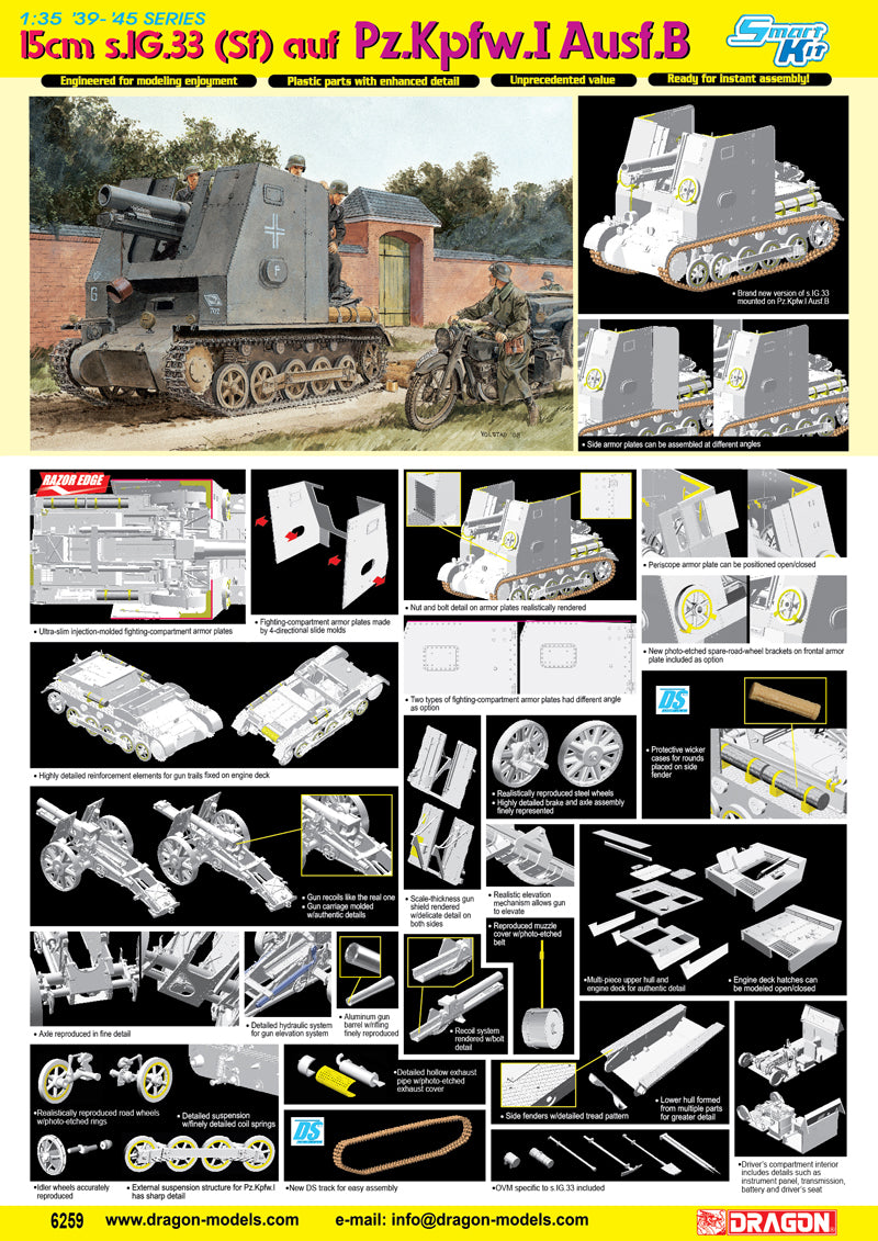 Dragon 6259 1/35 15cm s.IG.33(Sf) auf Pz.Kpfw.I Ausf.B