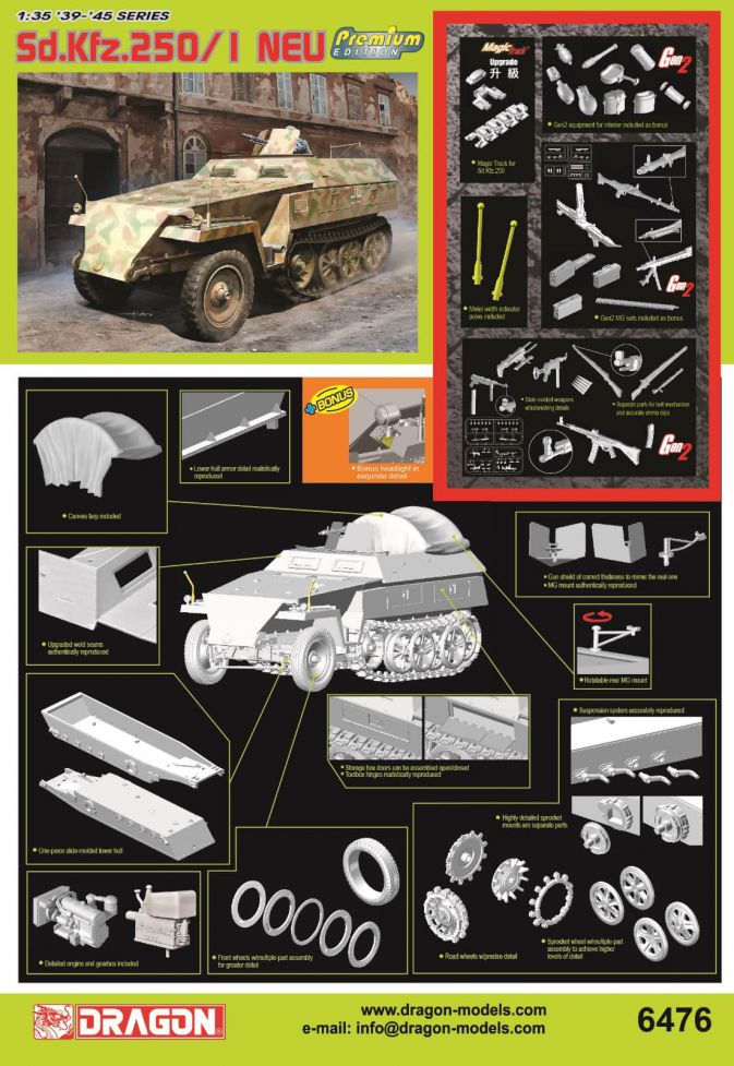 Dragon 6476 1/35 Sd.Kfz.250/1 NEU (Premium Edition)