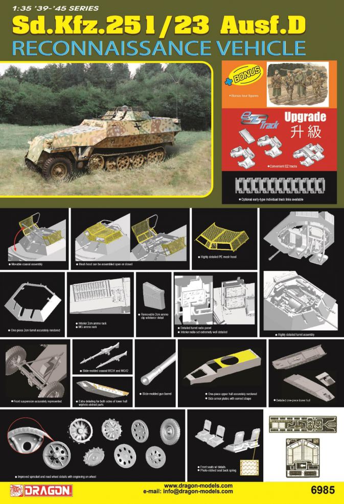 Dragon 6985 1/35 Sd.Kfz.251/23 Ausf.D Reconnaissance Vehicle