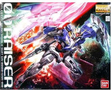 Bandai MG 1/100 00 Celestial Being Mobile Suit GN-0000+GNR-010 Raiser "Gundam 00"