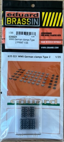 Eduard 635021 1/35  WWII German clamps Type 2 (50 pcs) Brassin PRINT