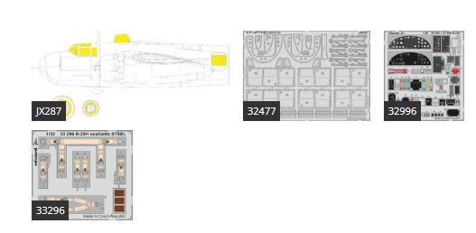 Eduard 33143 1/32 BIG ED B-25H Mitchell Super Detail Set (HKM kit)