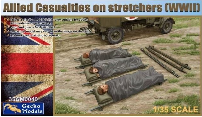 Gecko Models 35GM0049 1/35 Allied Casualties on Stretchers (WWII)