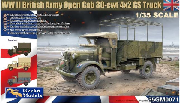 Gecko Models 35GM0071 1/35 WW II British Army Open Cab 30-cwt 4x2 GS Truck