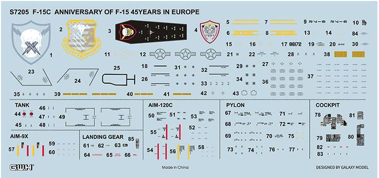 Great Wall Hobby S7205 1/72 McDonnell F-15C Eagle '45 Years in Europe'