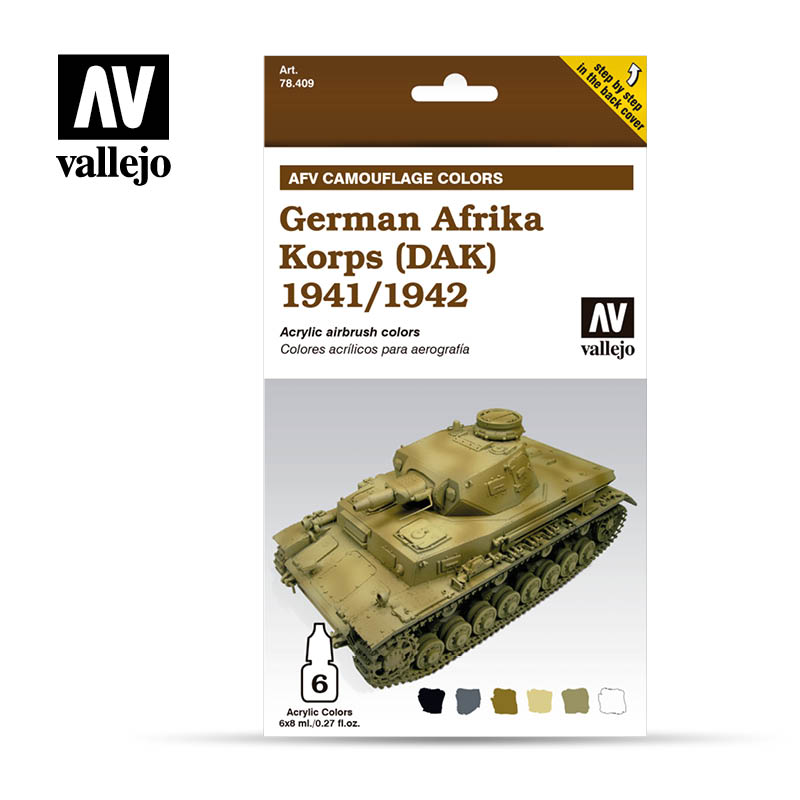 Vallejo 78.409 AFV Painting System: German Afrika Korps (DAK) 1941/1942