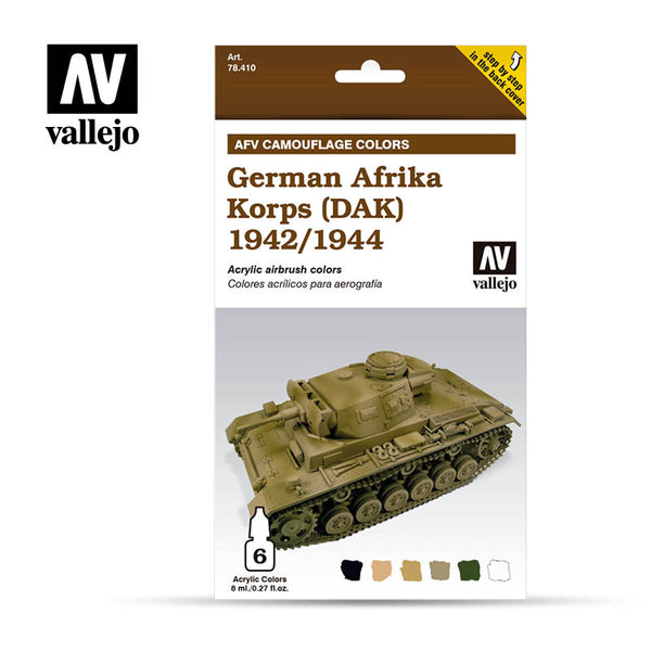 Vallejo 78.410 AFV Painting System: German Afrika Korps (DAK) 1942-1944