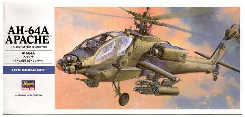 Hasegawa 00436 1/72 AH-64 Apache U.S. Army Attack Helicopter