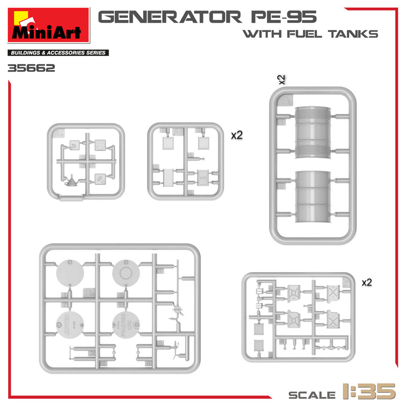 MiniArt 35662 1/35 GENERATOR PE-95 WITH FUEL TANKS