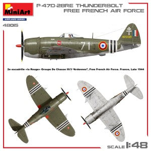 MiniArt 48015 1/48 P-47D-28RE Thunderbolt Free French Air Force Basic Plastic Model Kit