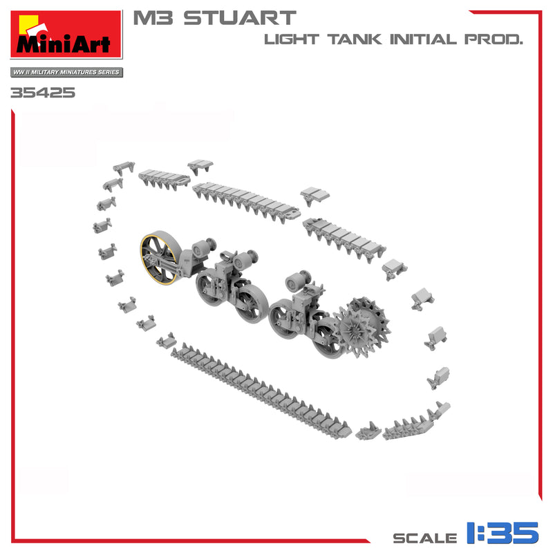 MiniArt 35425 1/35 M3 STUART LIGHT TANK, INITIAL PROD.