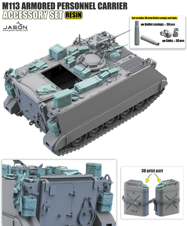 Jason Studios 16020 1/16 U.S. M113 Armored Personnel Carrier Accessory  Set