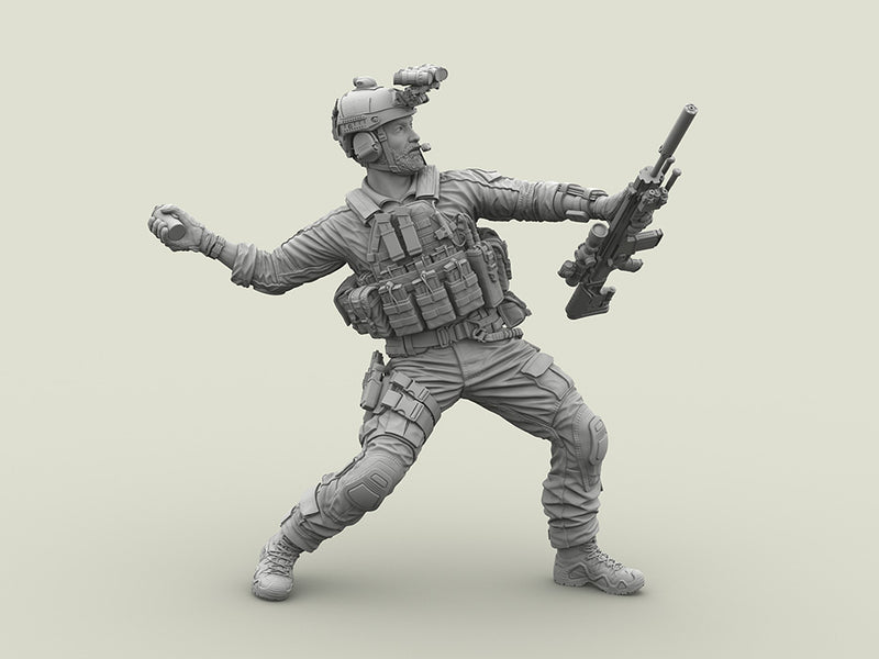 Legend LF3D16007 1/16 US Navy Seal SCAR MK 20 Sniper throwing M18