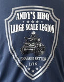NEW! Official Andy's Hobby Headquarters "Large Scale Legion" T-Shirt - Navy Blue