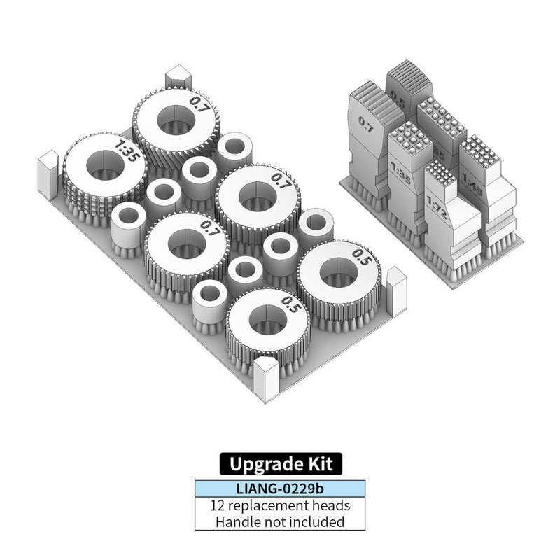 Liang Model 0229b Tools for Zimmerit Coat - UPGRADE KIT (1/35 1/48 1/72)