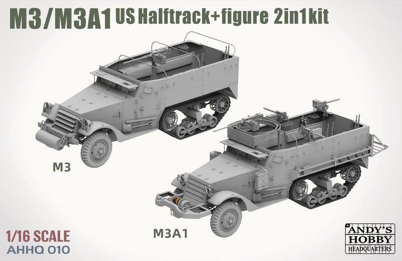 *** PREORDER - NOT IN STOCK AHHQ010 1/16 M3/M3A1 U.S. HALFTRACK NOT IN STOCK  PRE-ORDER***