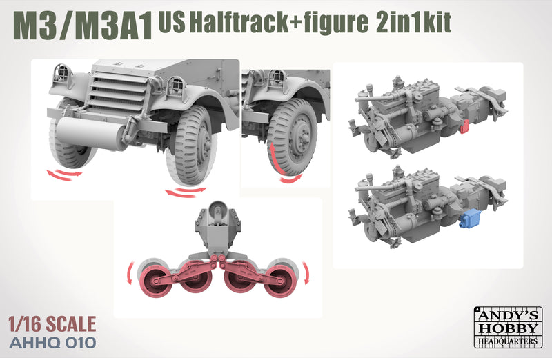 *** PREORDER - NOT IN STOCK AHHQ010 1/16 M3/M3A1 U.S. HALFTRACK NOT IN STOCK  PRE-ORDER***