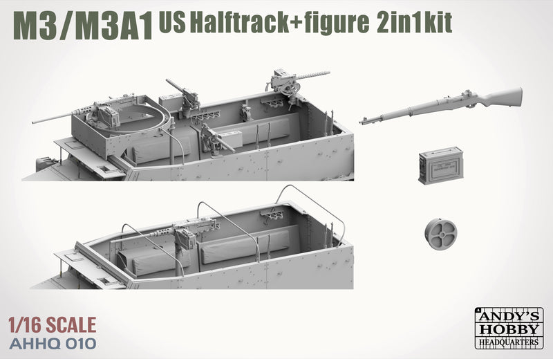 *** PREORDER - NOT IN STOCK AHHQ010 1/16 M3/M3A1 U.S. HALFTRACK NOT IN STOCK  PRE-ORDER***