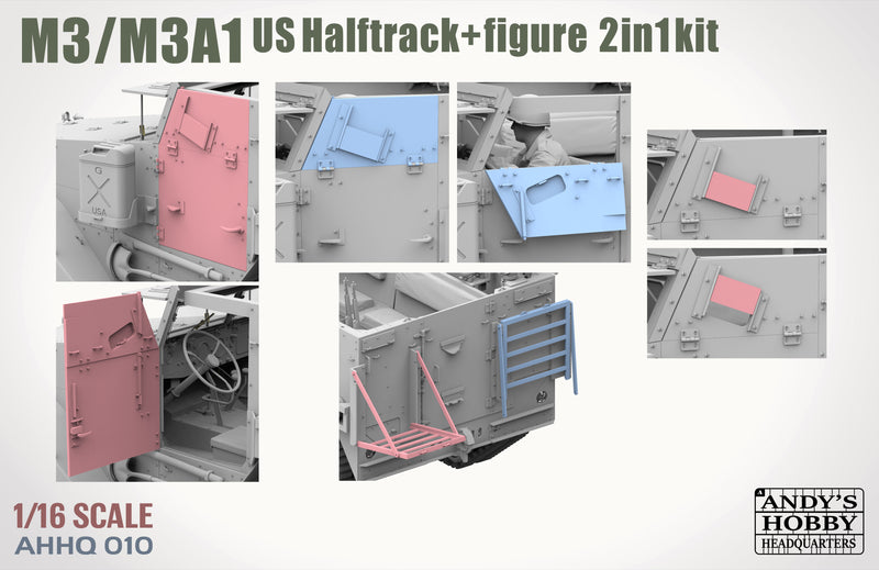 *** PREORDER - NOT IN STOCK AHHQ010 1/16 M3/M3A1 U.S. HALFTRACK NOT IN STOCK  PRE-ORDER***