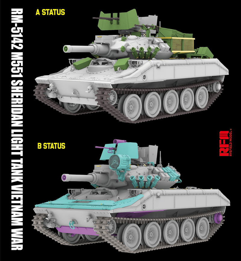 Rye Field Model 5142 1/35 M551 Sheridan Light Tank "Vietnam War"