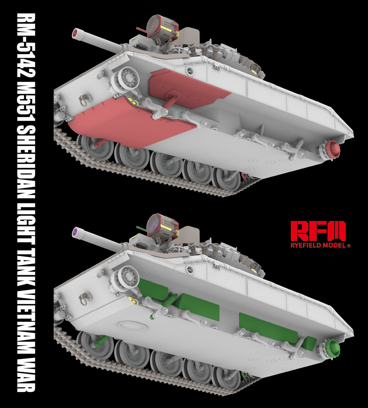 Rye Field Model 5142 1/35 M551 Sheridan Light Tank 