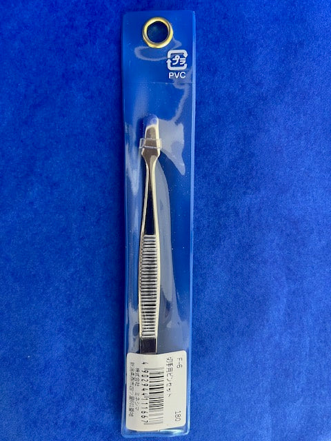 Mineshima F-6 Flat Tweezers 125mm