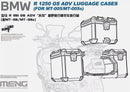 MENG SPS0091 1/9 BMW R 1250 GS ADV Luggage Cases (FOR MT-005/MT-005s)