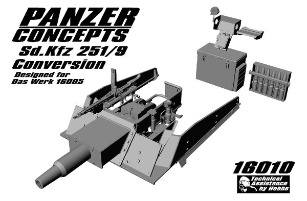 Panzer Concepts 1/16th German Sd.Kfz. 251/9 Conversion Kit (for Das Werk 16005)