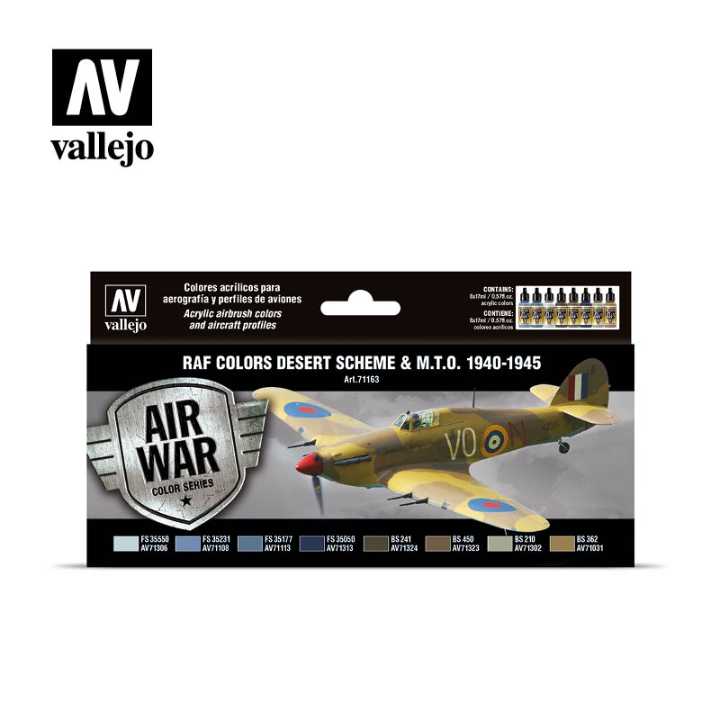 Vallejo 71.163 Air War Color: RAF colors Desert Scheme & M.T.O. 1940-1945