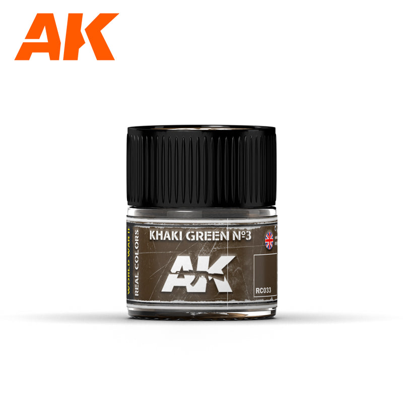 AK Interactive RC033 Real Colors : Khaki Green No. 3